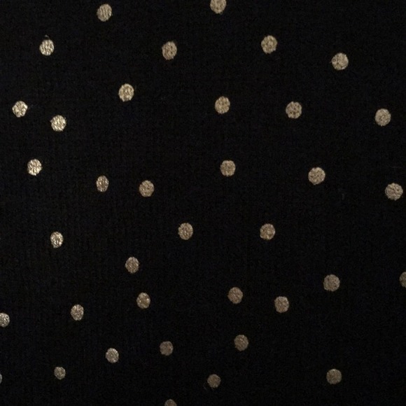 Loft black & gold polkadot sweater cutout small - Picture 6 of 9